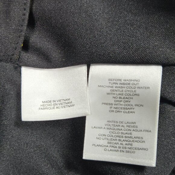 Anne Klein 16 Wrap Style Midi Maxi Dress Yellow Black Abstract Print Elegant - Picture 6 of 14